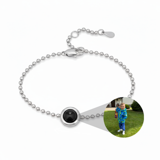 Fotošperk Náramek s Fotografií - Personalizovaný Šperk s Kuličkovým Řetízkem - Luvya